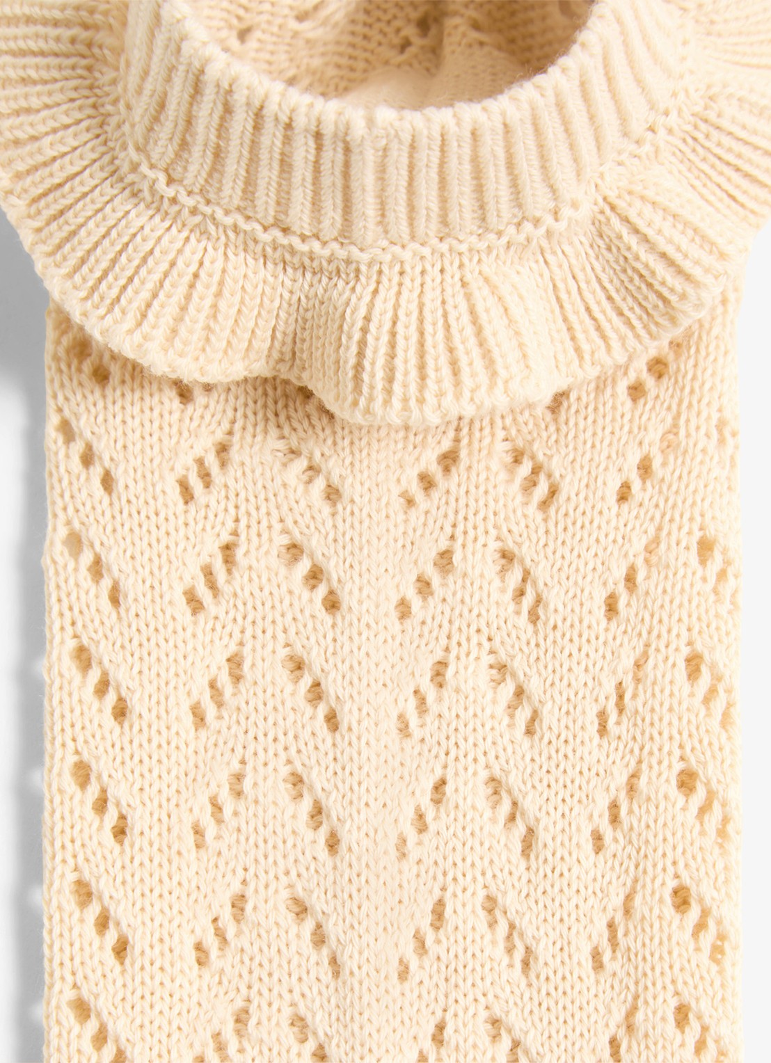 Valentino Garavani Sokken met opengebreid dessin - detail creme