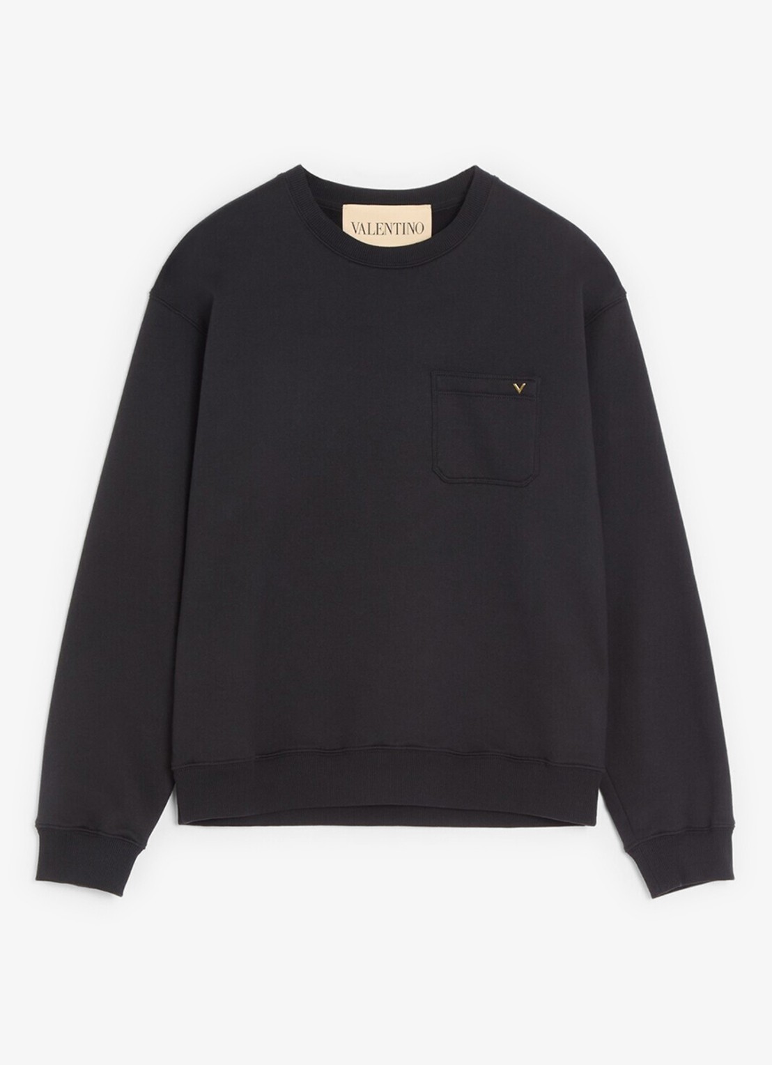 Valentino Garavani Sweater met borstzak - voorkant 6 zwart