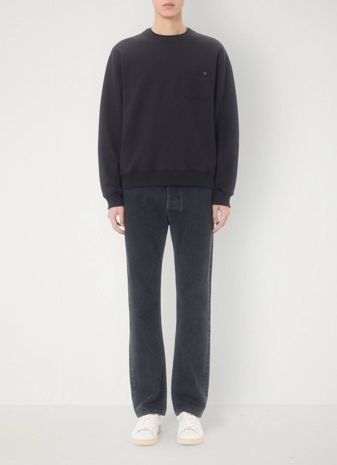Valentino Garavani Sweater met borstzak - voorkant 7 zwart