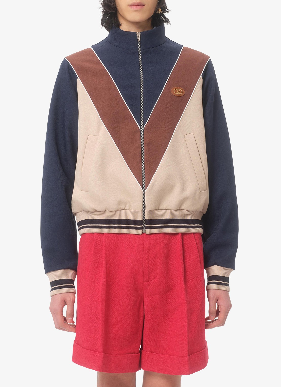 Valentino Garavani Sweatvest met steekzakken - detail 4 donkerblauw