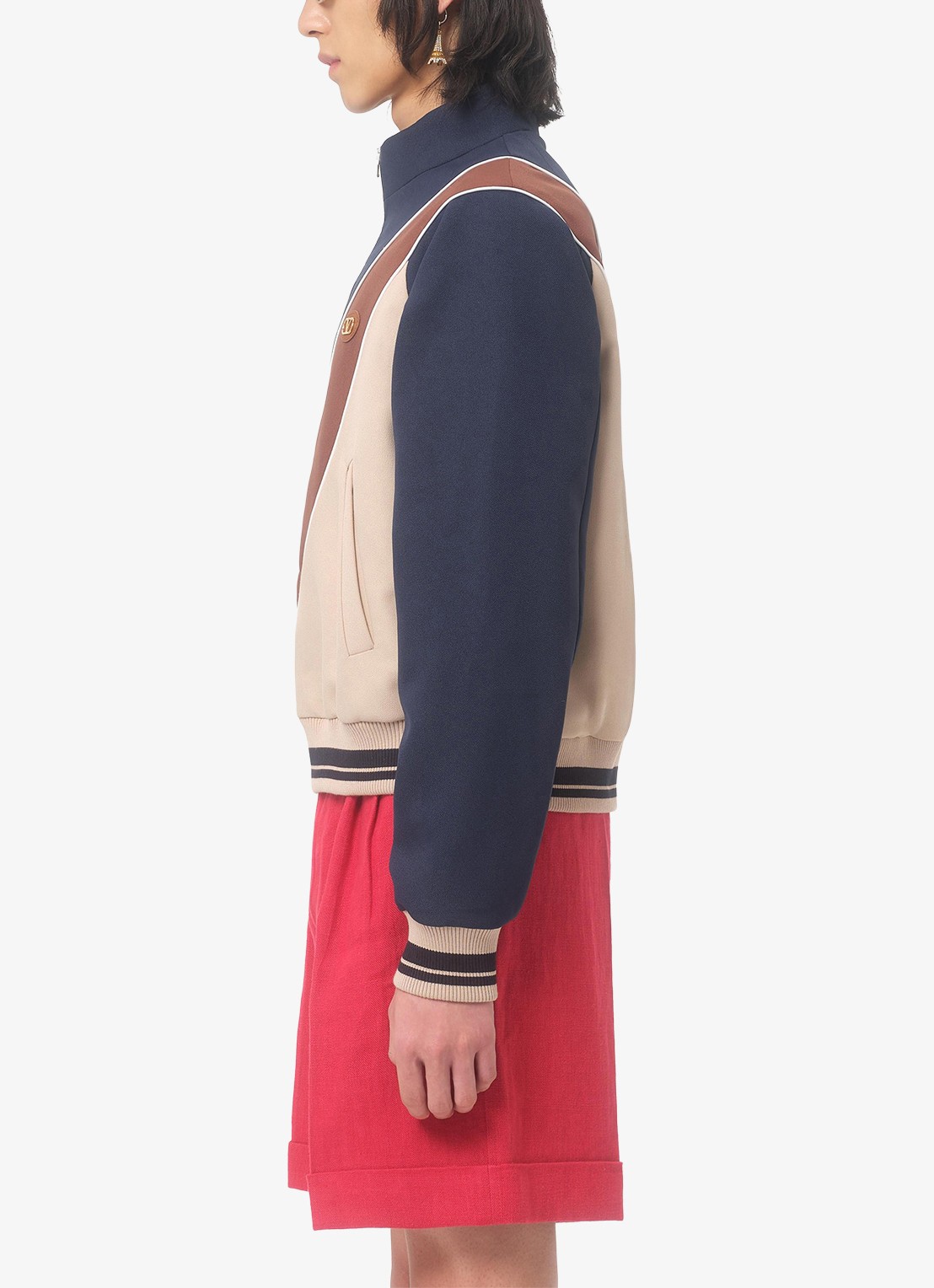 Valentino Garavani Sweatvest met steekzakken - detail 5 donkerblauw