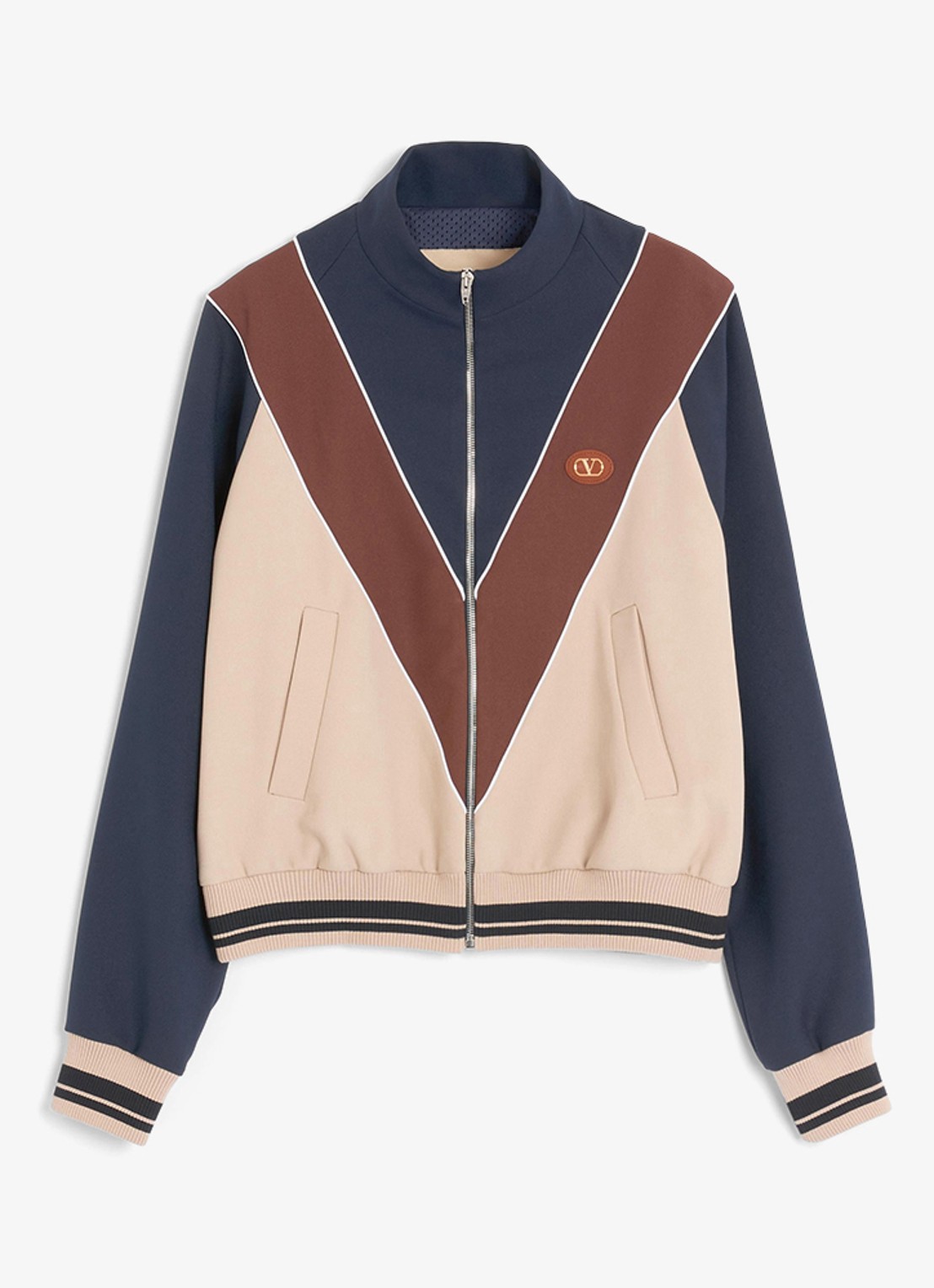 Valentino Garavani Sweatvest met steekzakken - voorkant donkerblauw