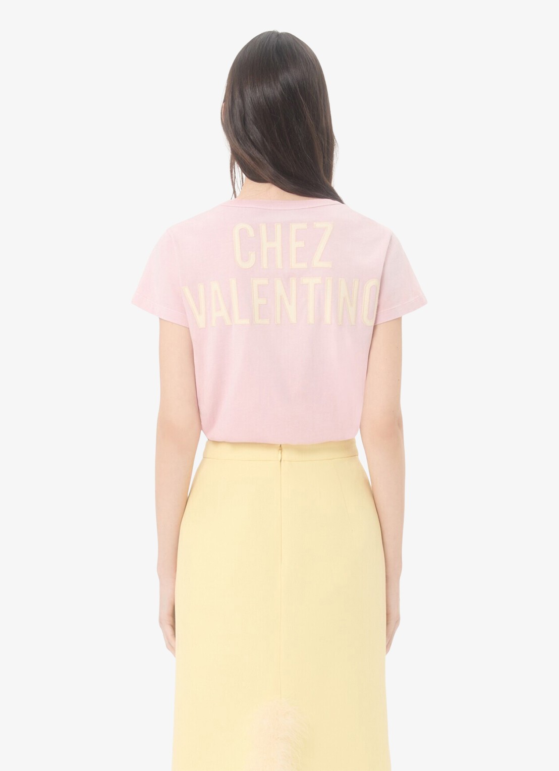 Valentino Garavani T-shirt met front- en backprint - achterkant roze