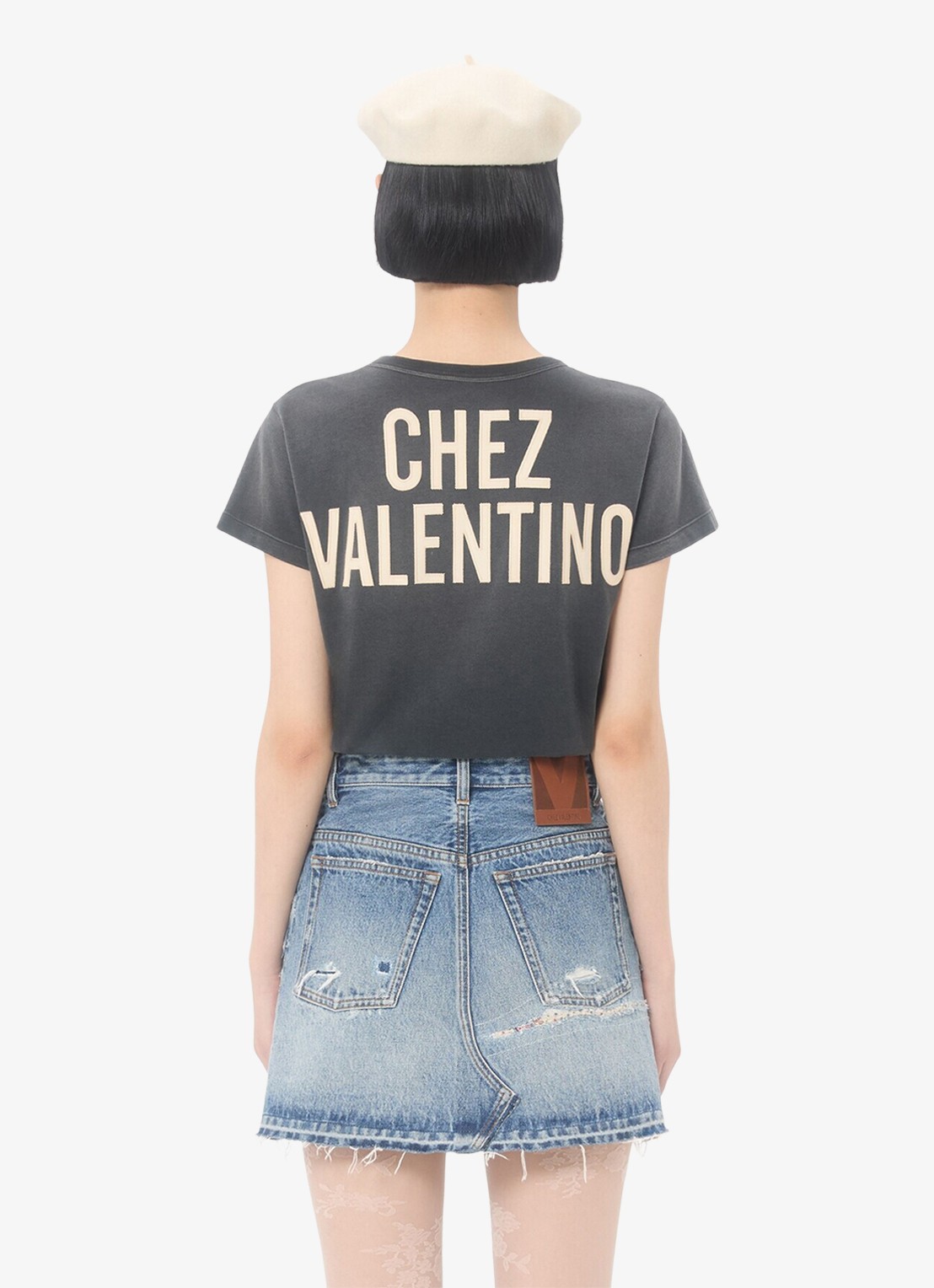 Valentino Garavani T-shirt met front- en backprint - achterkant 8 zwart