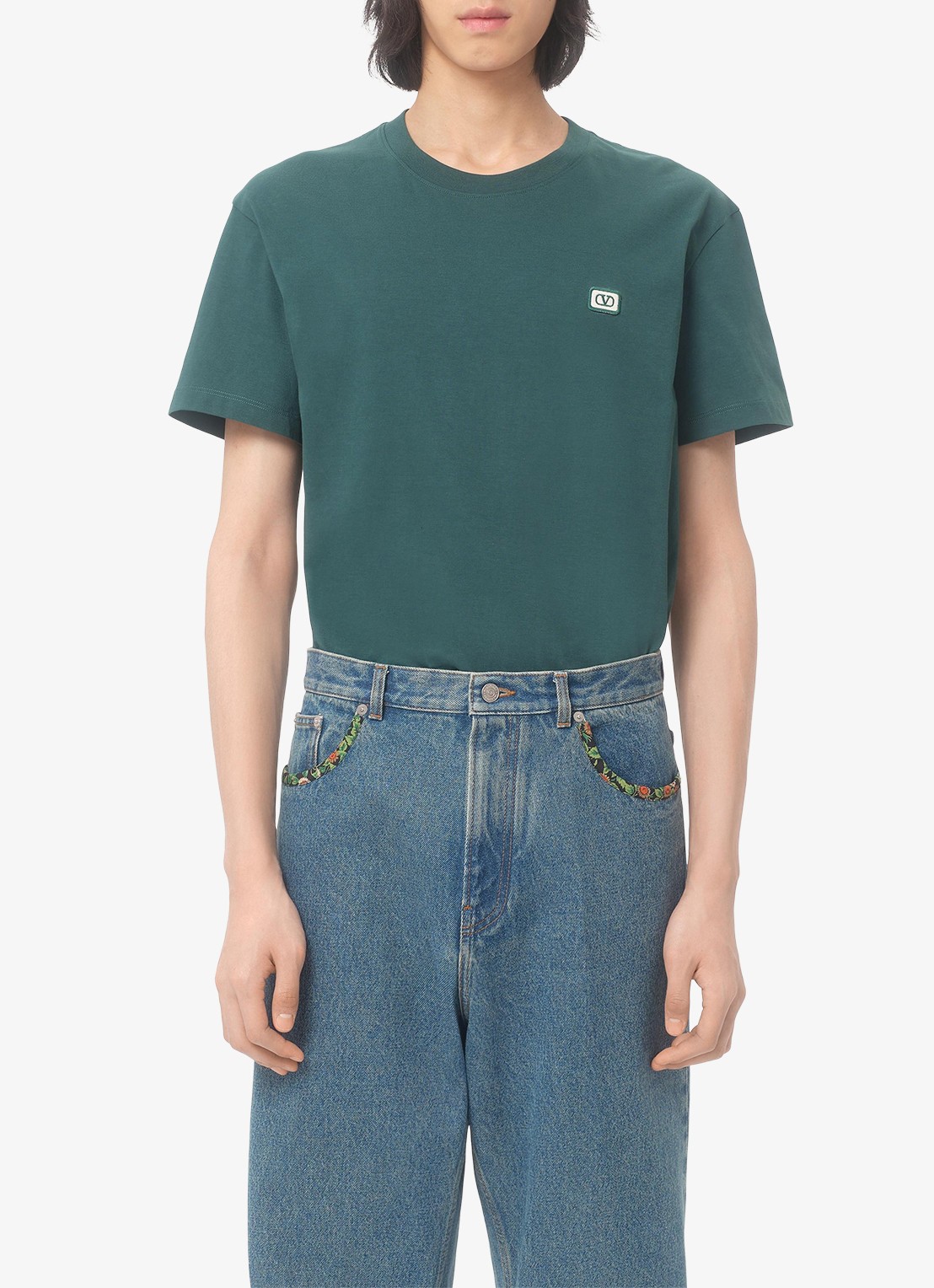 Valentino Garavani T-shirt met logo - detail 4 groen