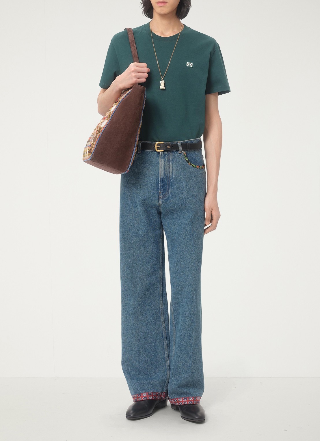 Valentino Garavani T-shirt met logo - voorkant 2 groen