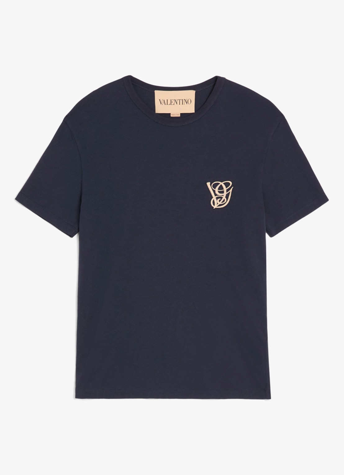 Valentino Garavani T-shirt met logo - voorkant 6 donkerblauw