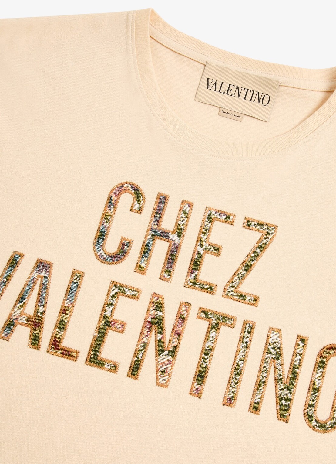 Valentino Garavani T-shirt met logoborduring - detail 8 creme