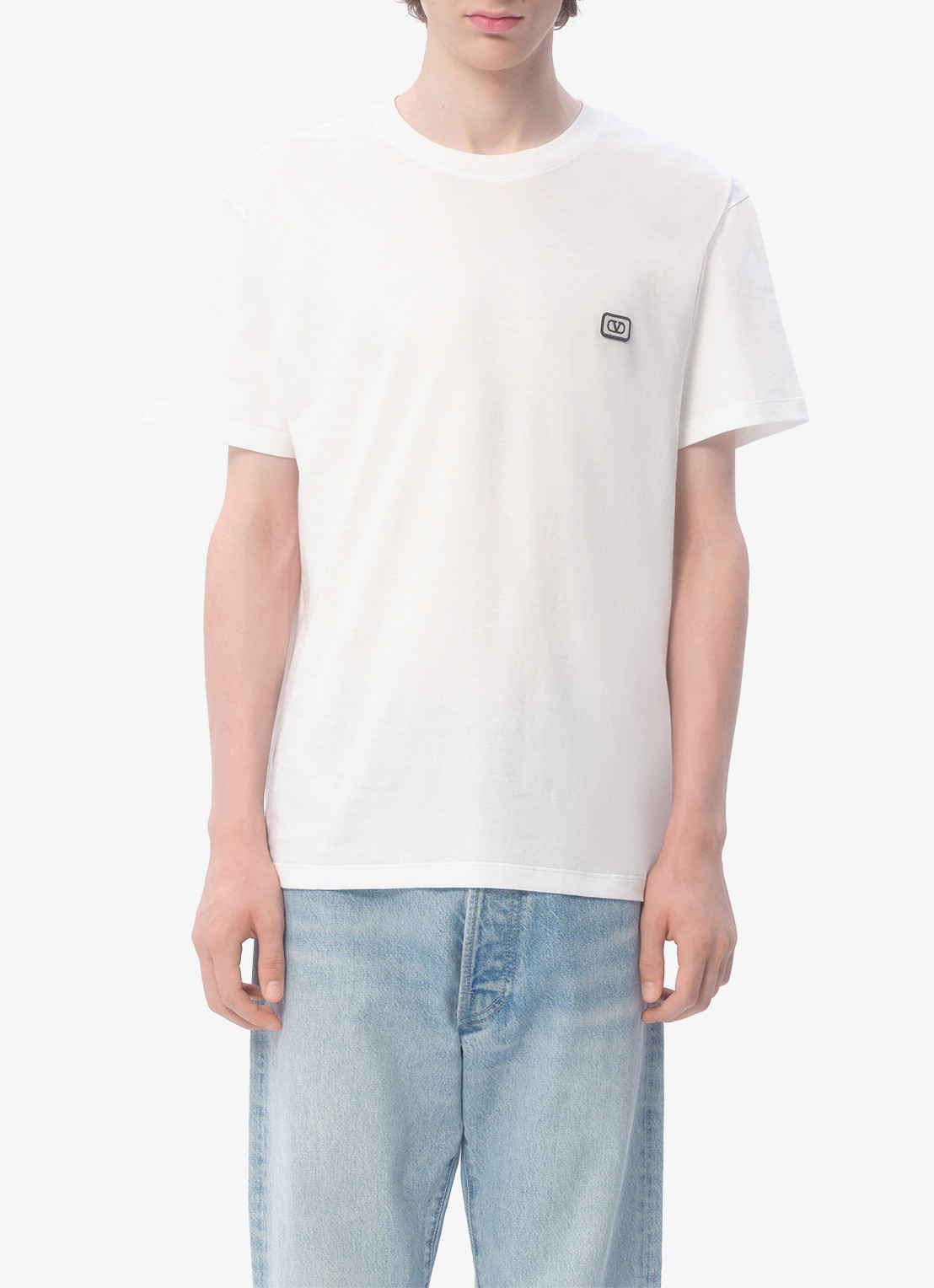 Valentino Garavani T-shirt met logoborduring - detail 3 wit