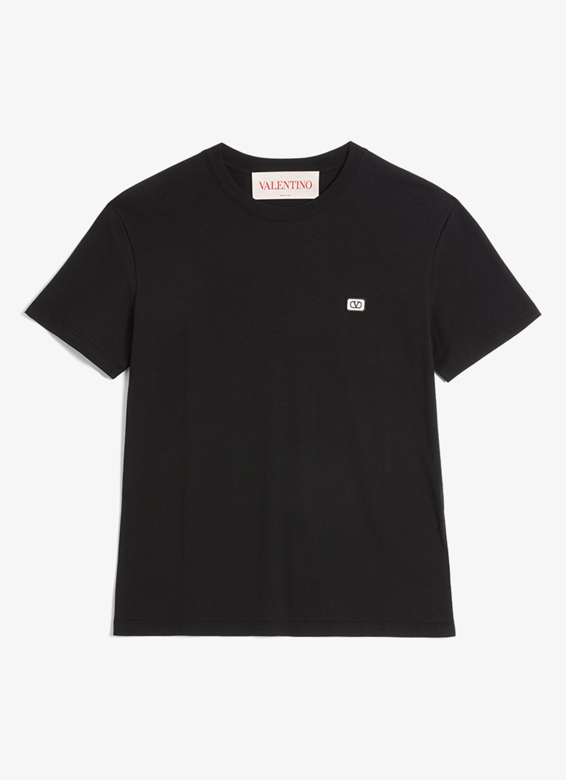 Valentino Garavani T-shirt met logoborduring - voorkant 6 zwart