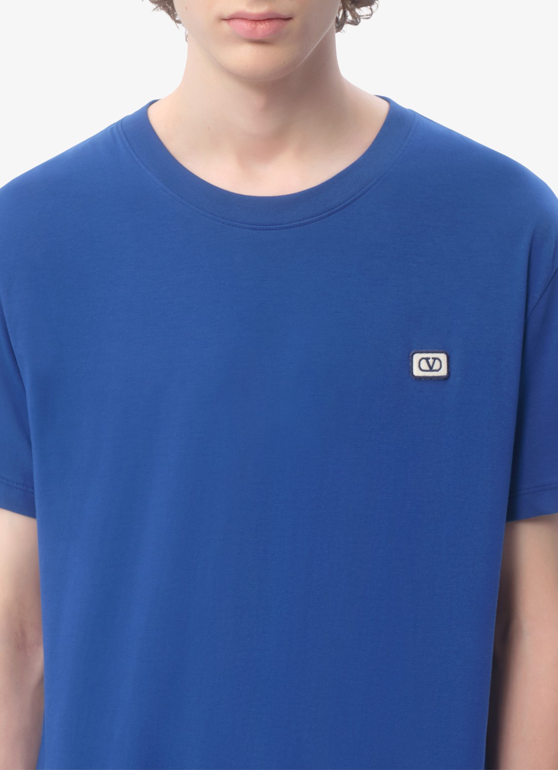 Valentino Garavani T-shirt met logoborduring - detail 6 blauw