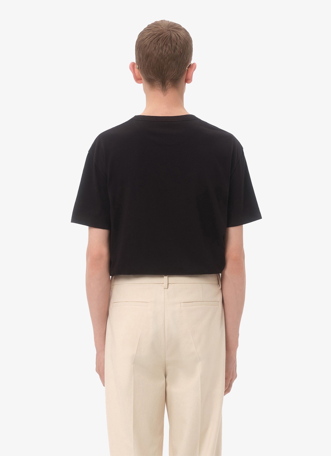 Valentino Garavani T-shirt met logoborduring - achterkant zwart