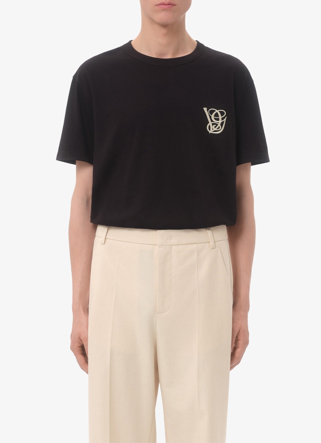 Valentino Garavani T-shirt met logoborduring - detail 2 zwart