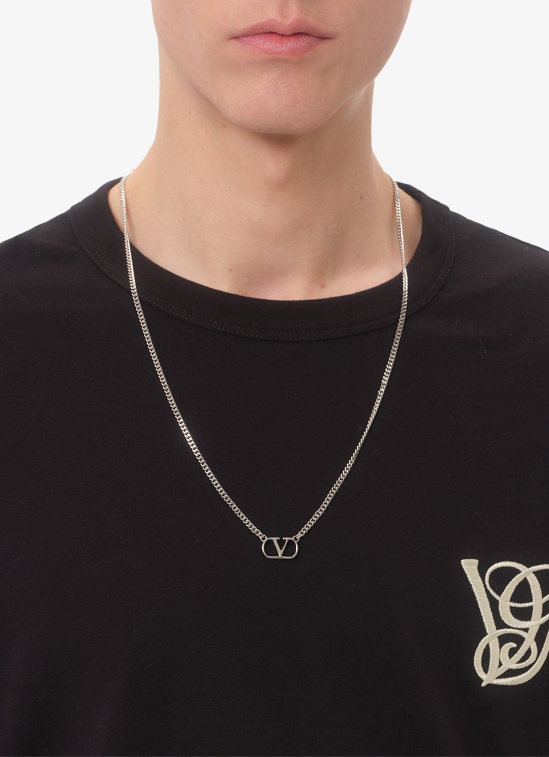 Valentino Garavani T-shirt met logoborduring - detail 5 zwart