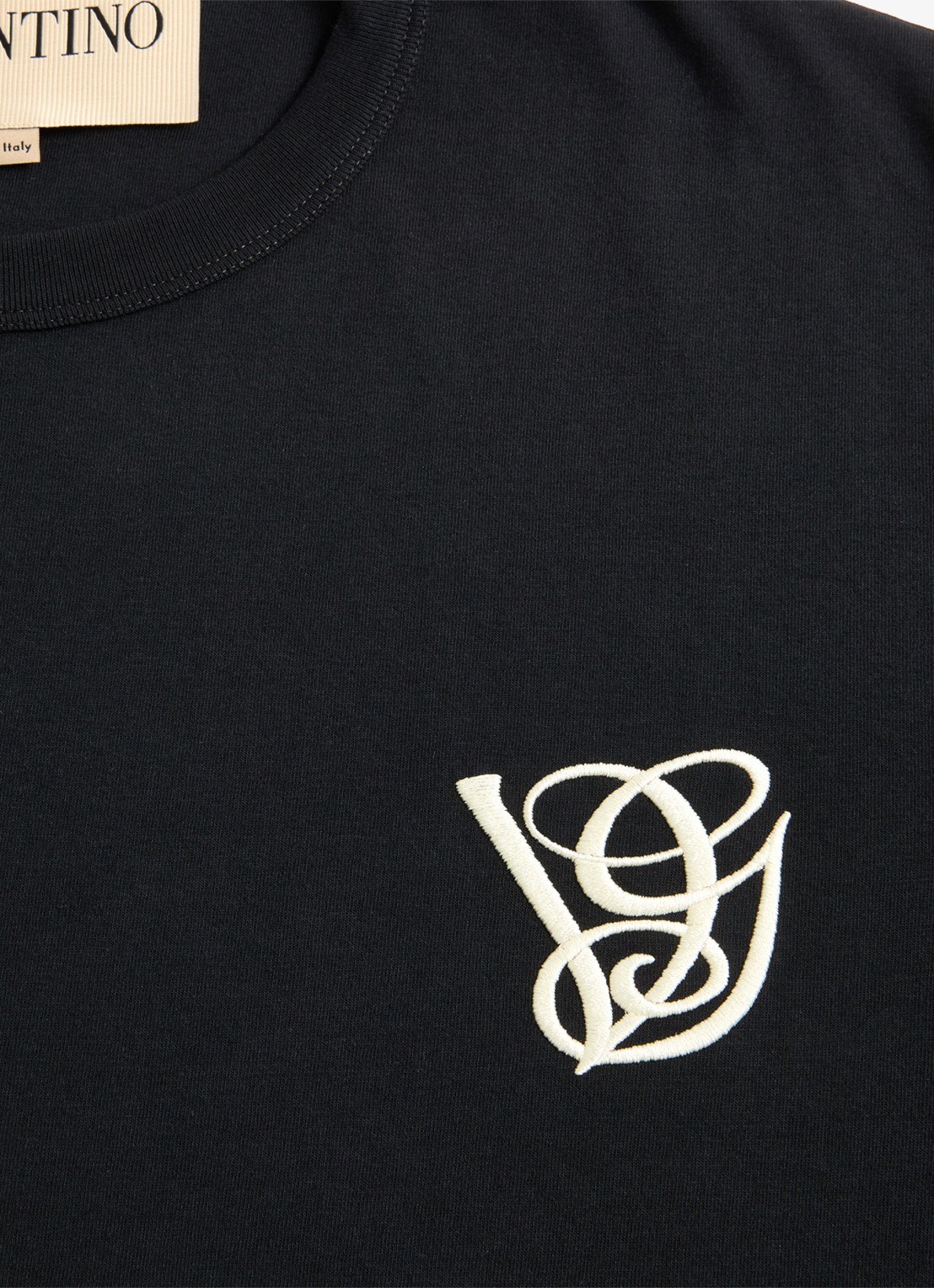 Valentino Garavani T-shirt met logoborduring - detail 6 zwart