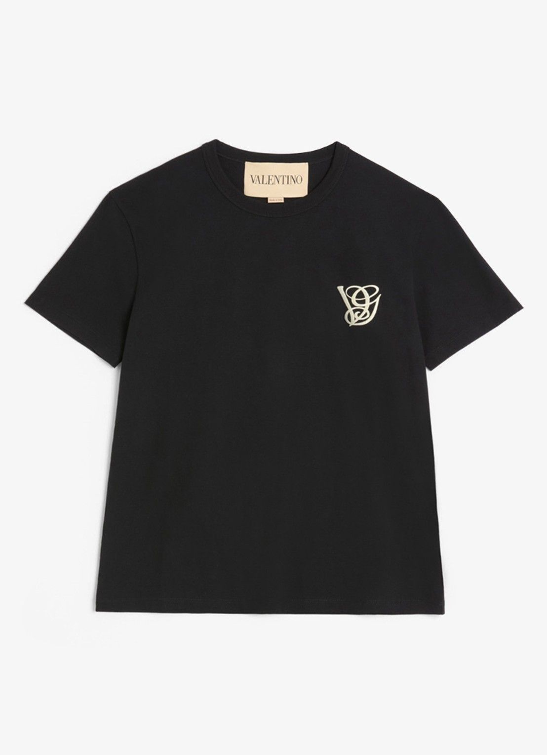 Valentino Garavani T-shirt met logoborduring - voorkant 7 zwart