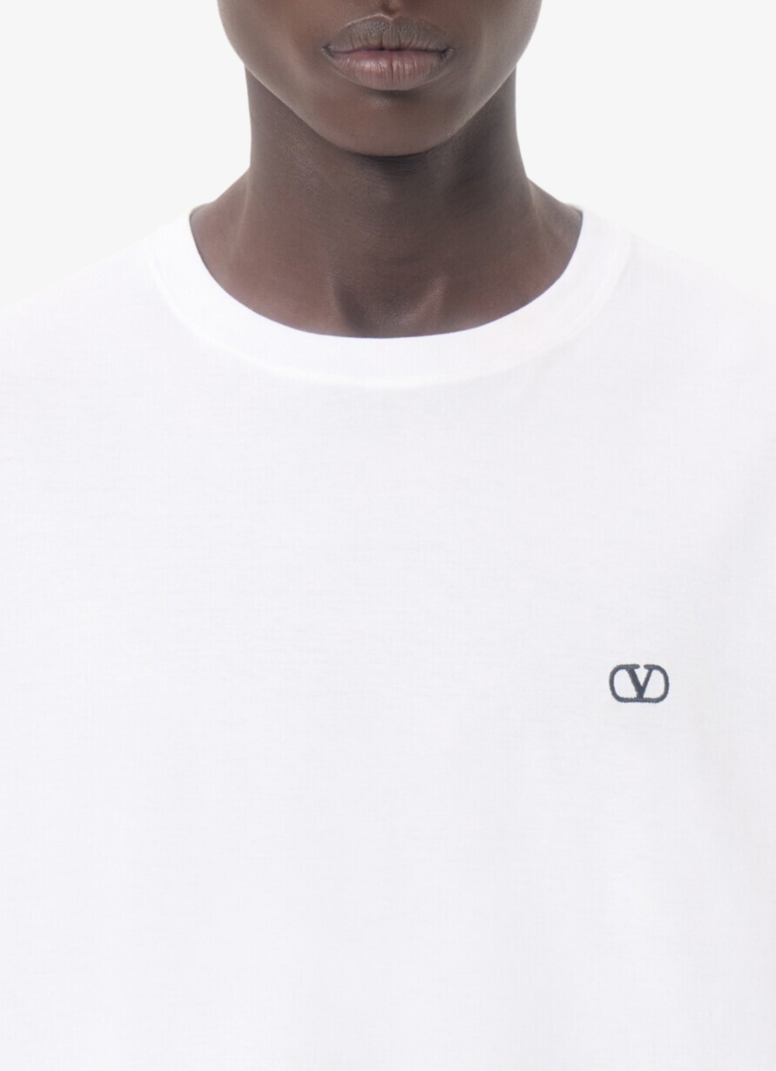 Valentino Garavani T-shirt met logoborduring - detail 6 wit