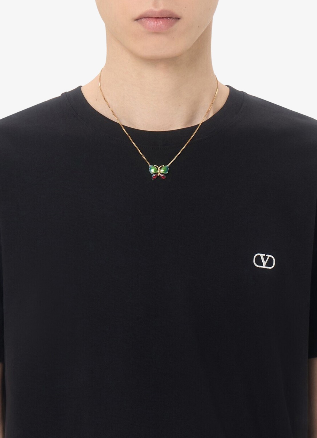 Valentino Garavani T-shirt met logoborduring - detail 6 zwart