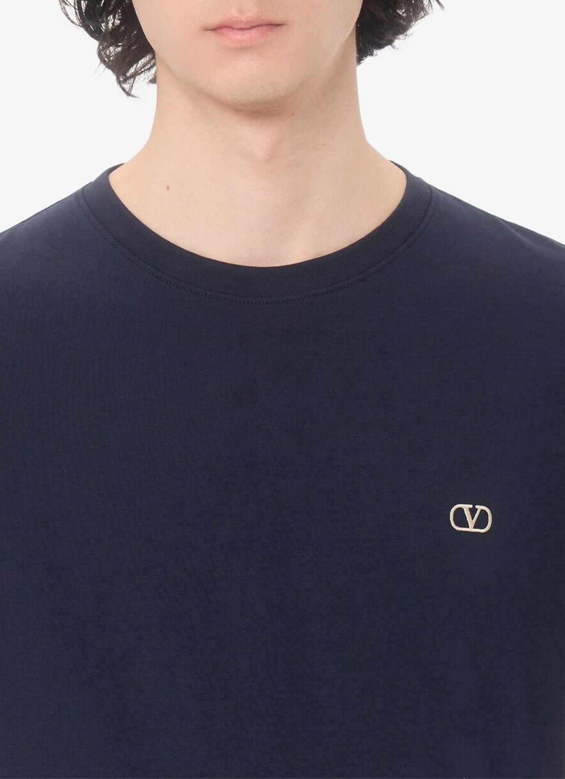Valentino Garavani T-shirt met logoborduring - detail 6 donkerblauw