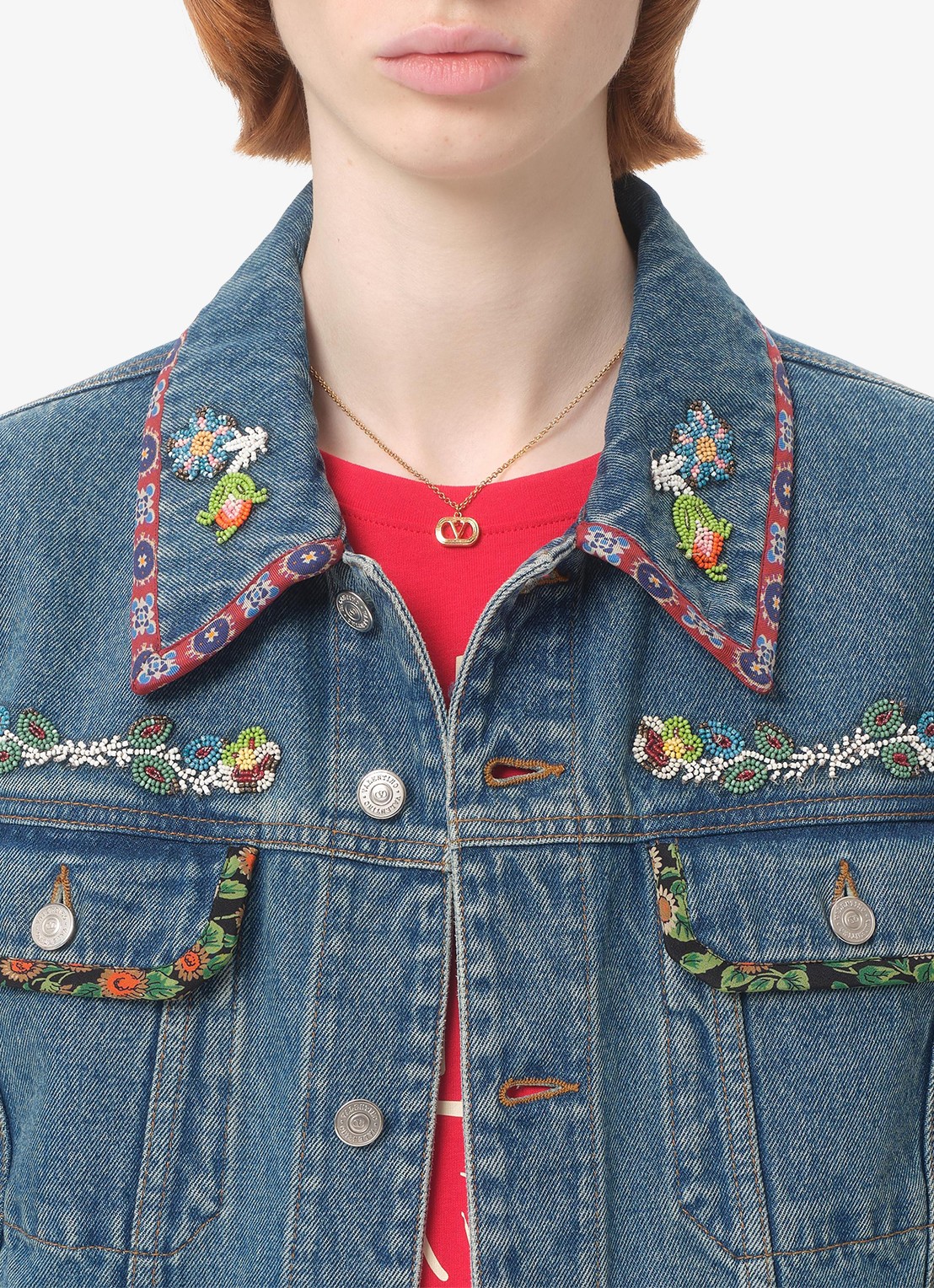 Valentino Garavani T-shirt met print - detail 4 rood