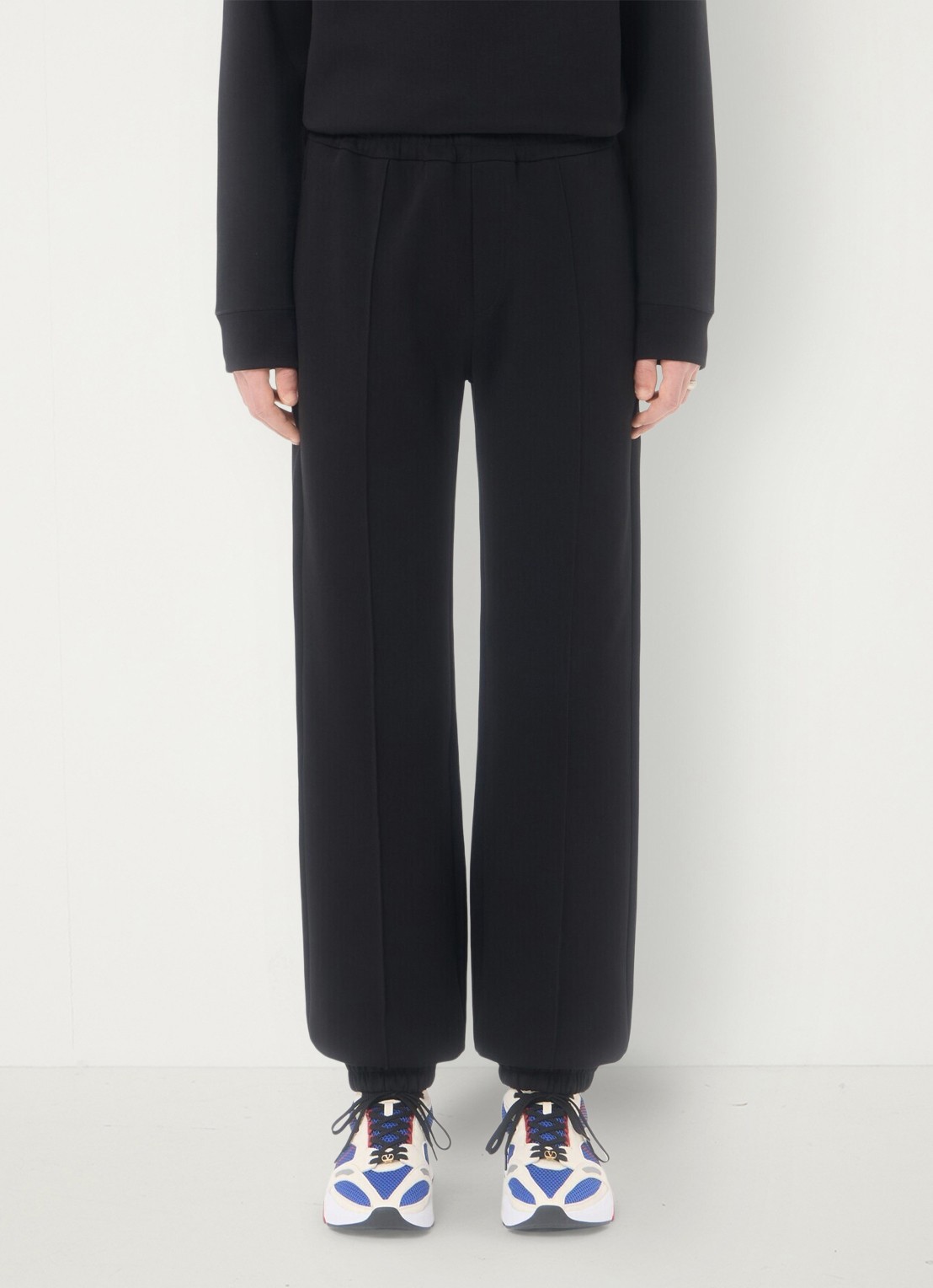 Valentino Garavani Tapered fit joggingbroek met steekzakken - detail 3 zwart