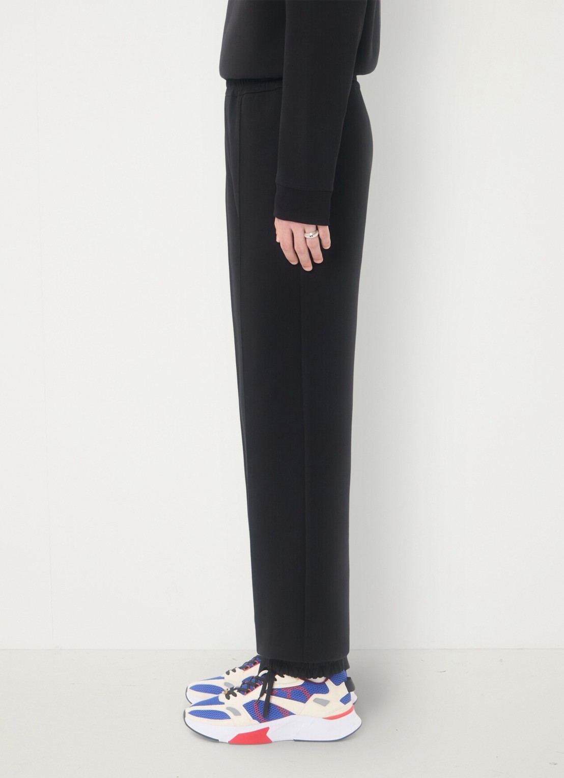Valentino Garavani Tapered fit joggingbroek met steekzakken - detail 4 zwart