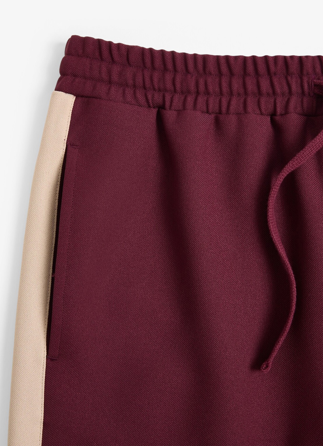 Valentino Garavani Tapered fit trackpants met steekzakken - detail 5 bordeauxrood