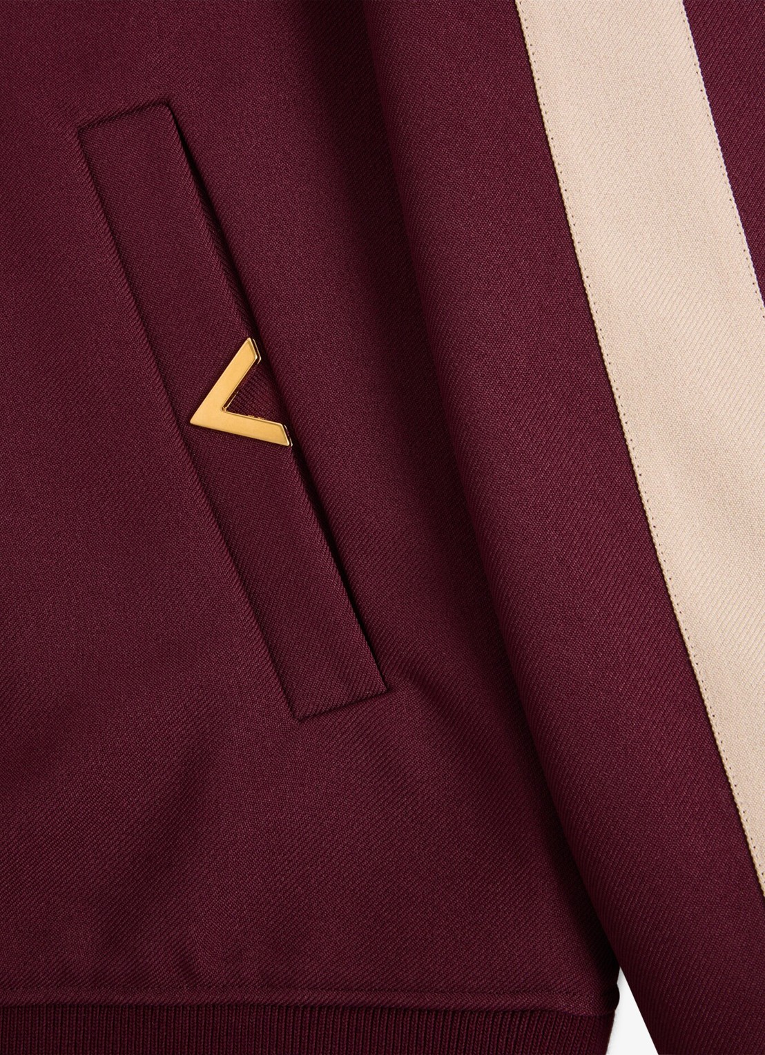 Valentino Garavani Trackvest met steekzakken - detail 6 bordeauxrood
