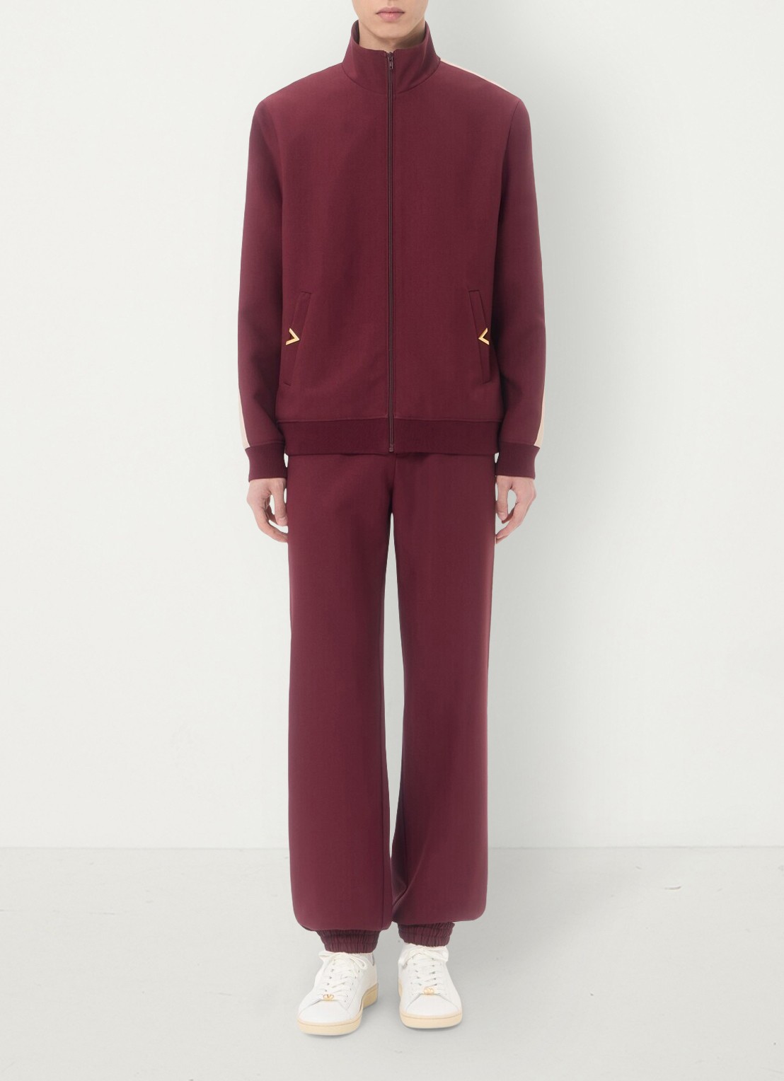 Valentino Garavani Trackvest met steekzakken - voorkant 2 bordeauxrood