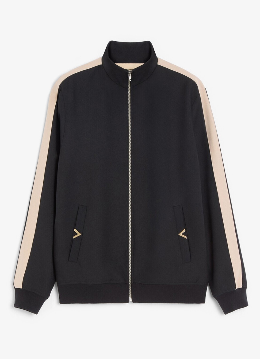 Valentino Garavani Trackvest met steekzakken - voorkant 6 zwart