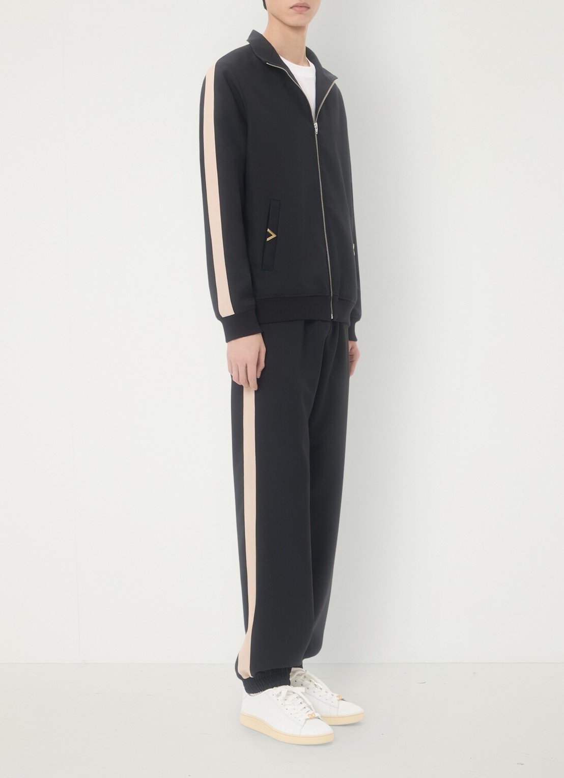 Valentino Garavani Trackvest met steekzakken - voorkant 7 zwart