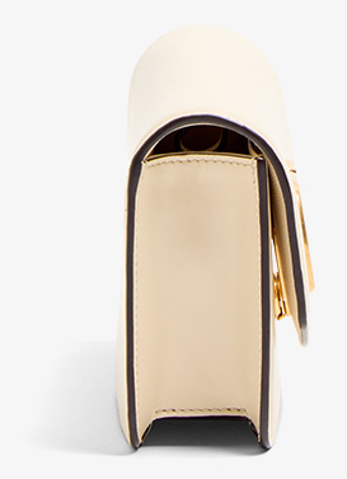 Valentino Garavani Vain Small clutch van kalfsleer met afneembare schouderriem - detail 5 creme