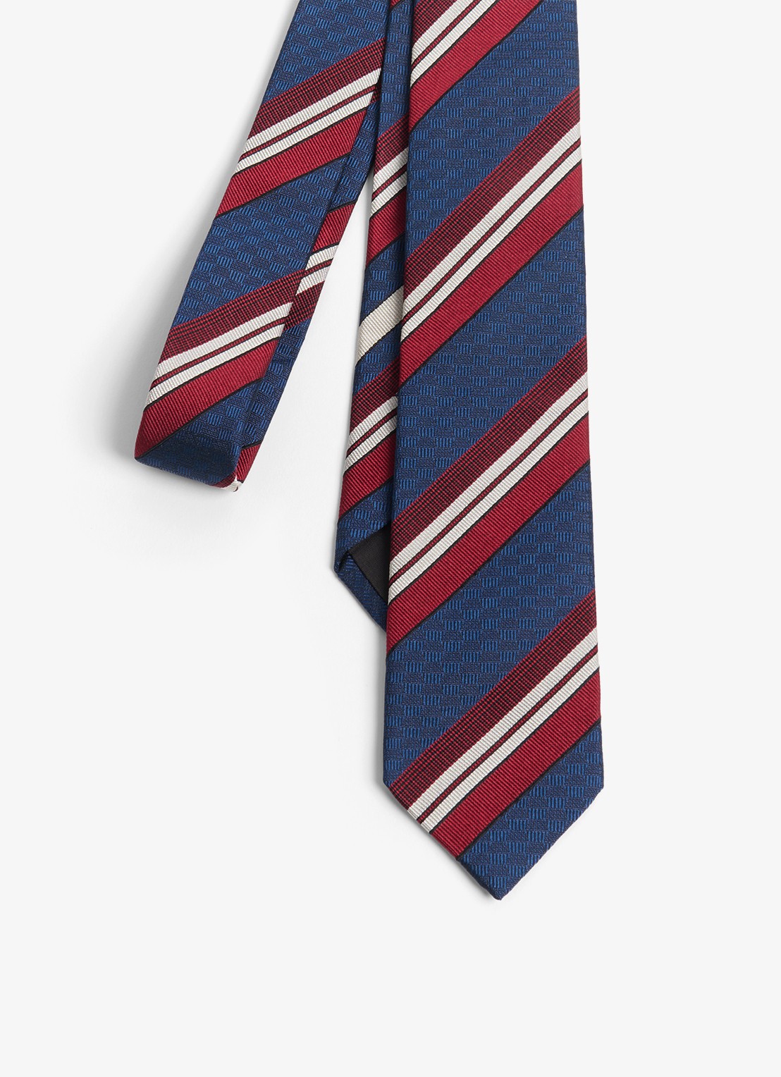 Valentino Garavani Valentie stropdas van zijde - detail 4 donkerblauw