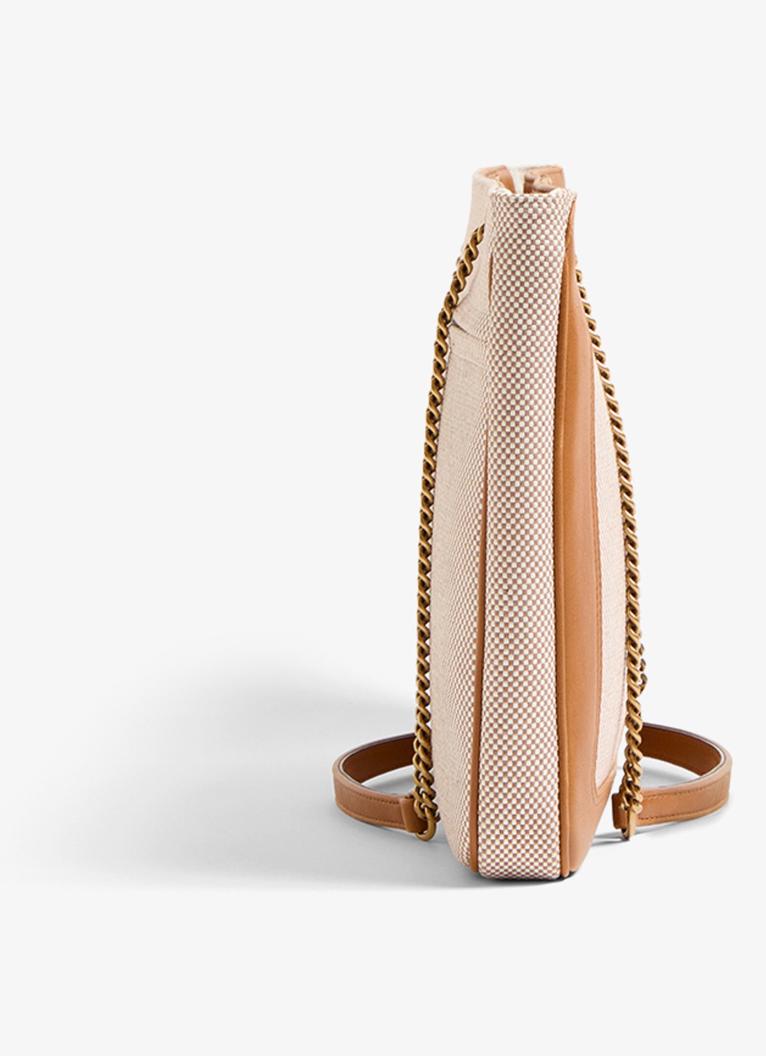 Valentino Garavani Viva Superstar Medium schoudertas van canvas met lamsleren details - detail 5 camel