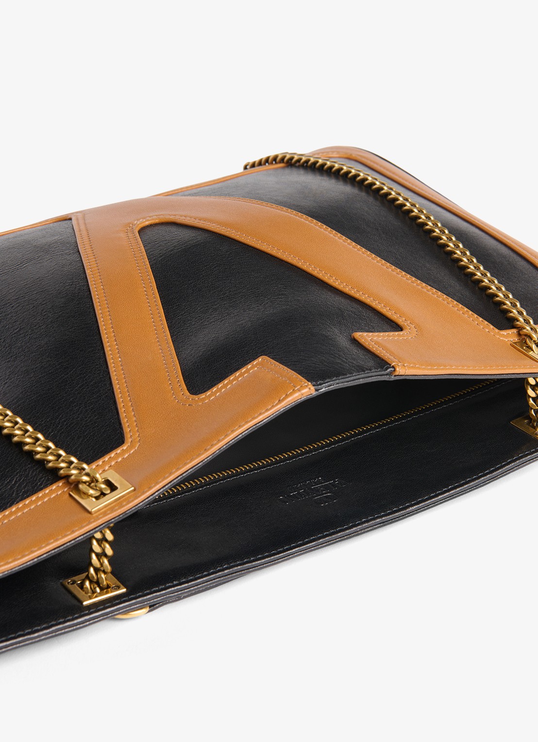 Valentino Garavani Viva Superstar Medium schoudertas van lamsleer - detail 3 zwart