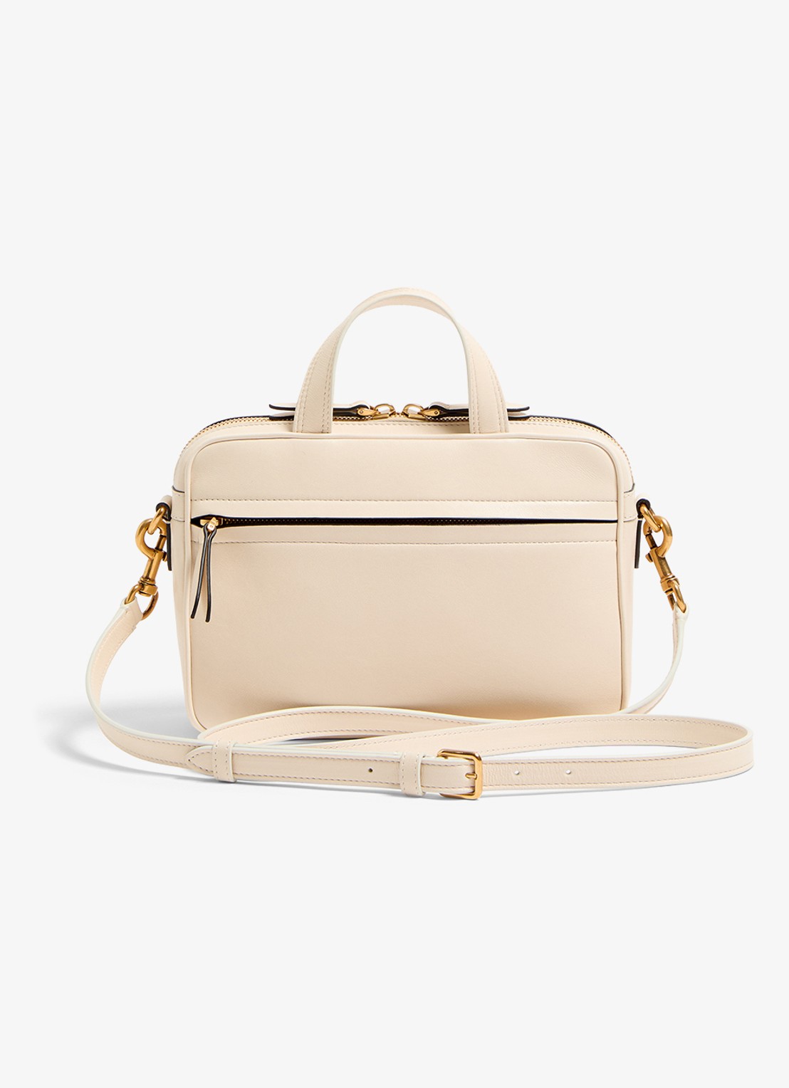 Valentino Garavani Viva Superstar Small handtas van lamsleer - achterkant 8 creme