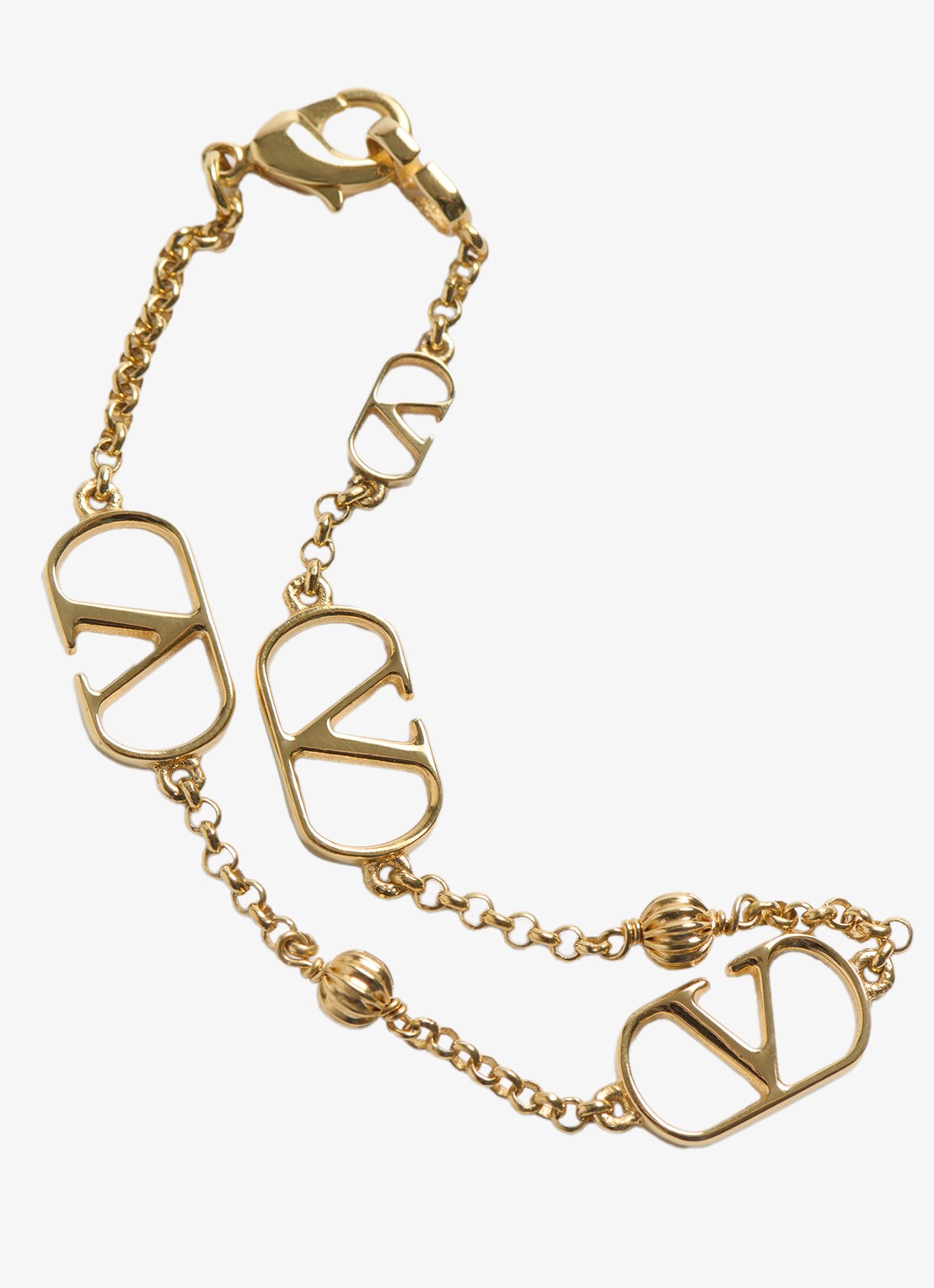 Valentino Garavani Vlogo Signature armband met logo - detail goud