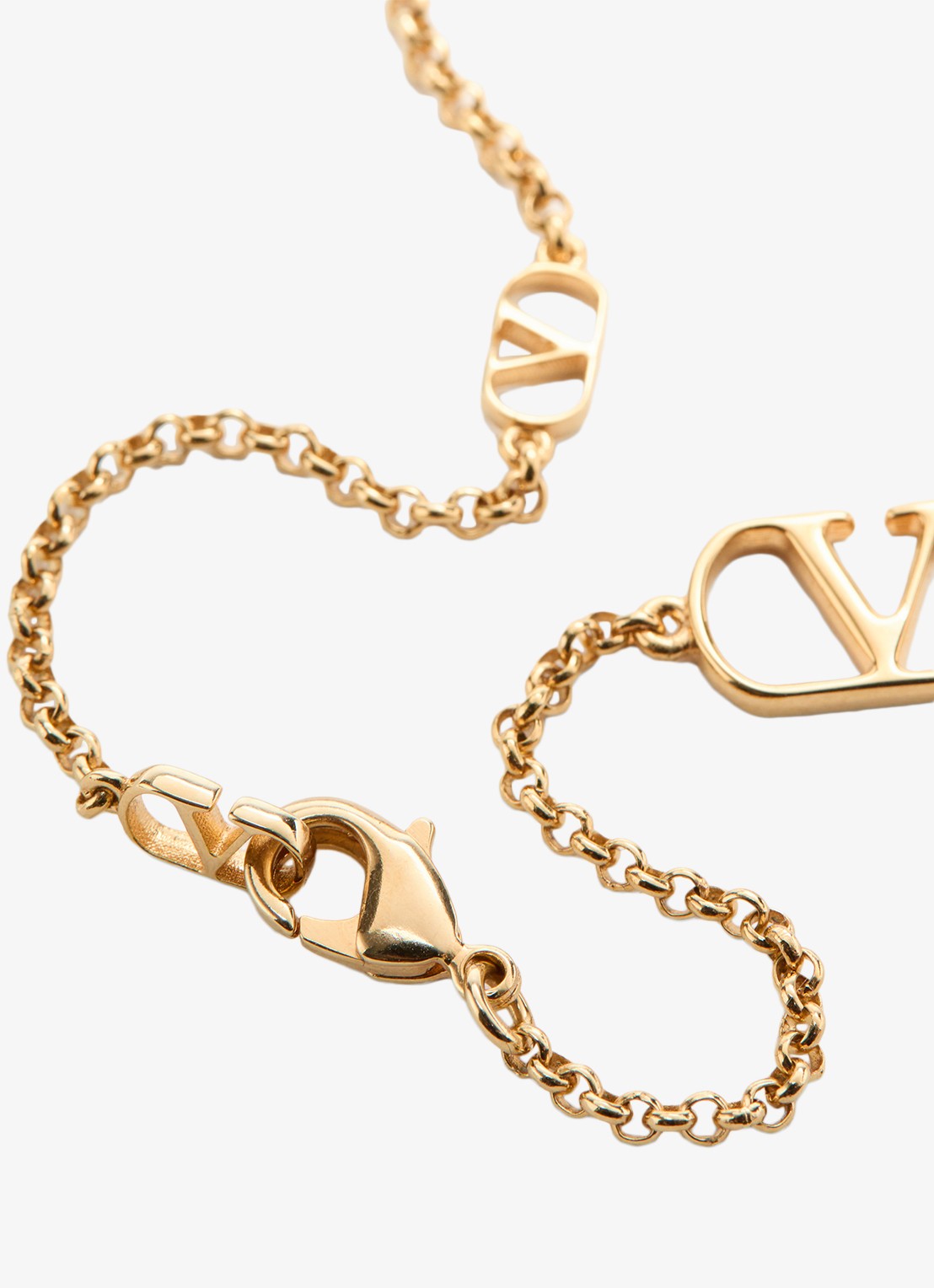 Valentino Garavani Vlogo Signature ketting met logo - detail 5 goud