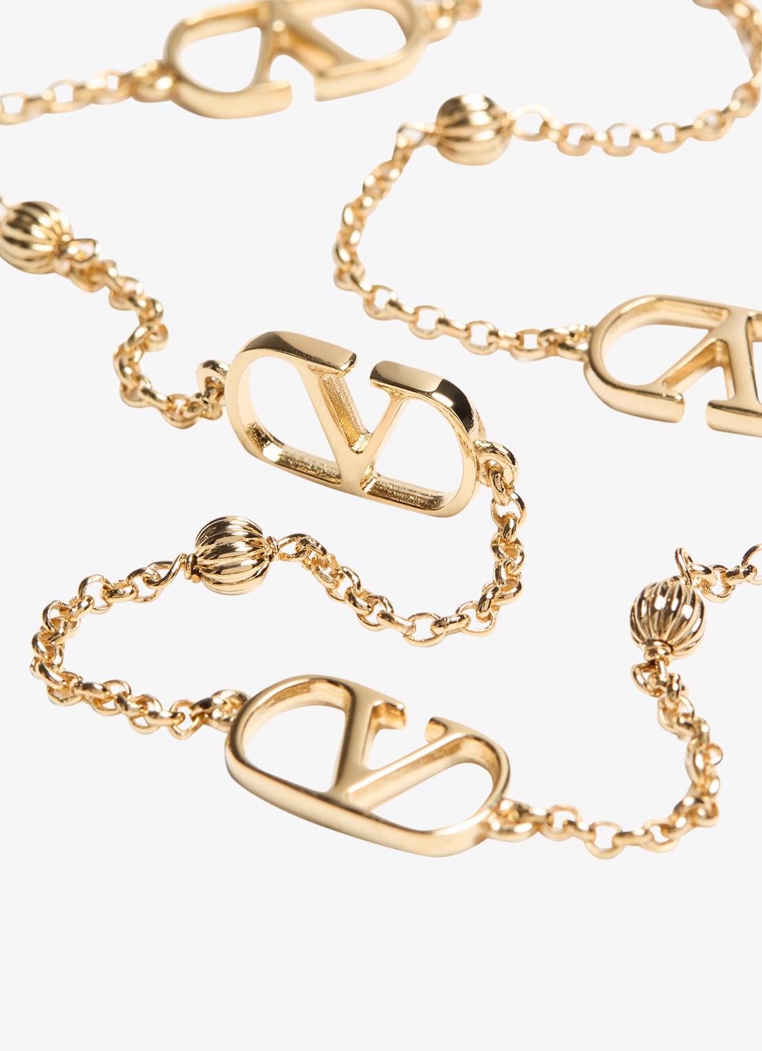 Valentino Garavani Vlogo Signature ketting met logo - detail 2 goud