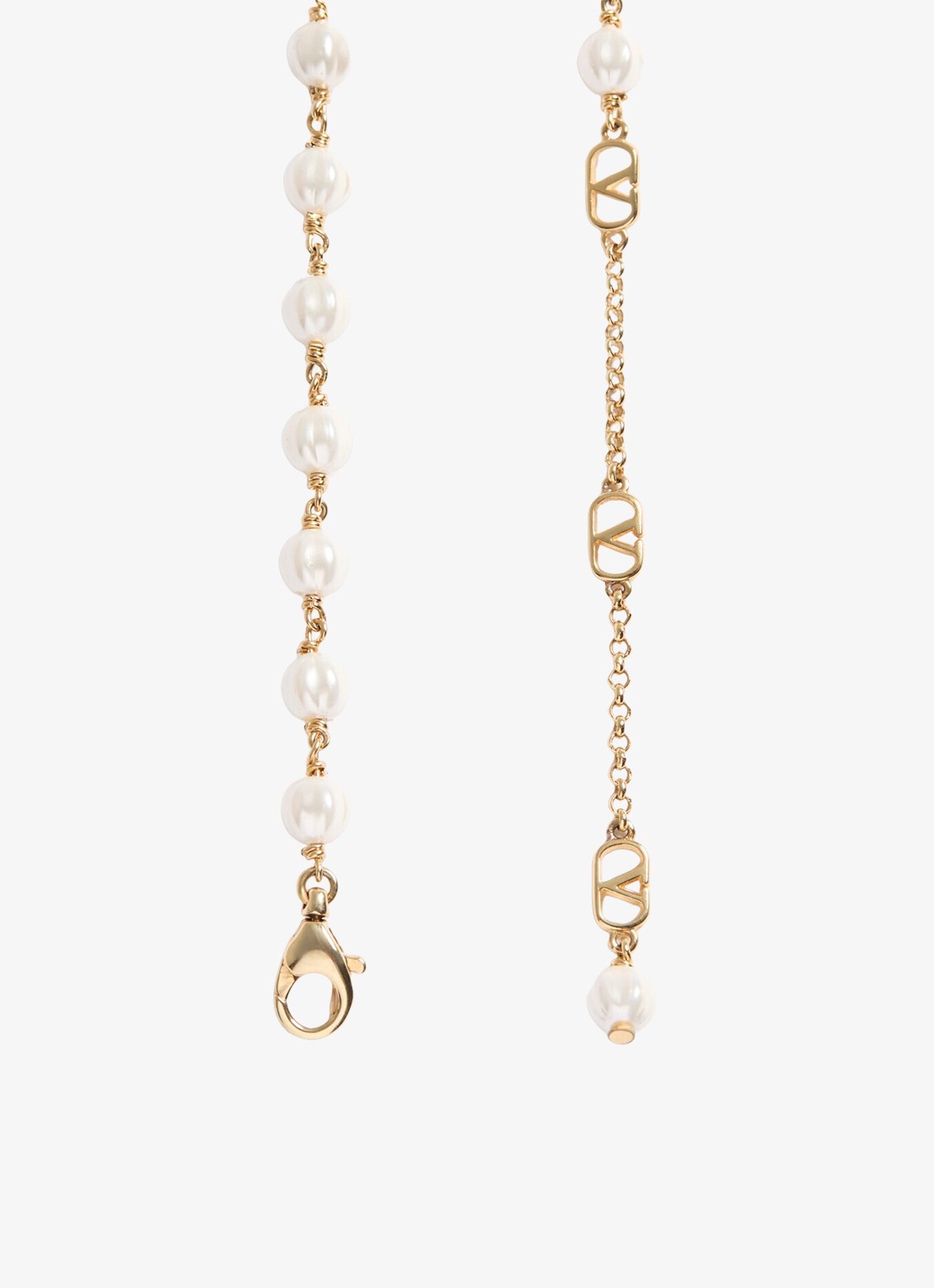 Valentino Garavani VLogo Signature ketting met logo - detail 2 goud