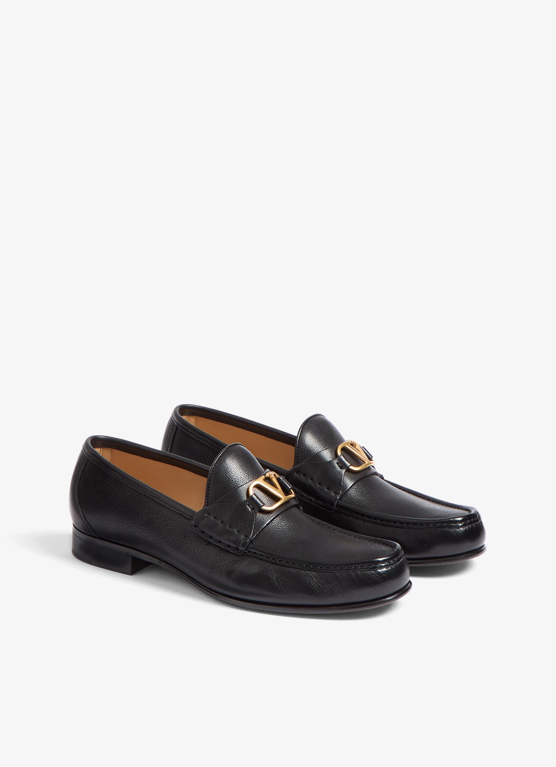 Valentino Garavani VLogo Signature loafer van leer - detail 4 zwart