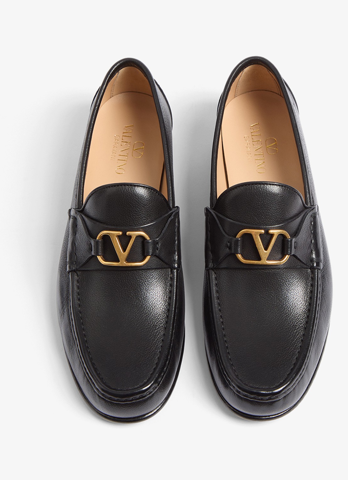 Valentino Garavani VLogo Signature loafer van leer - detail 5 zwart