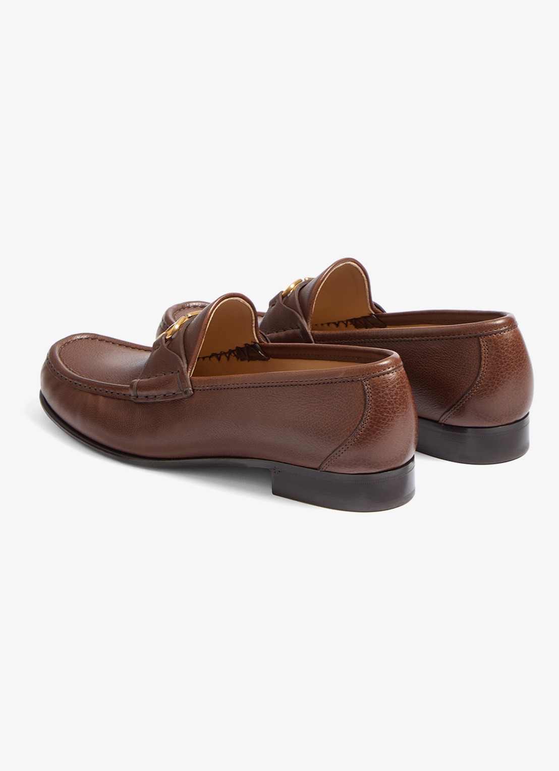 Valentino Garavani VLogo Signature loafer van leer - achterkant bruin