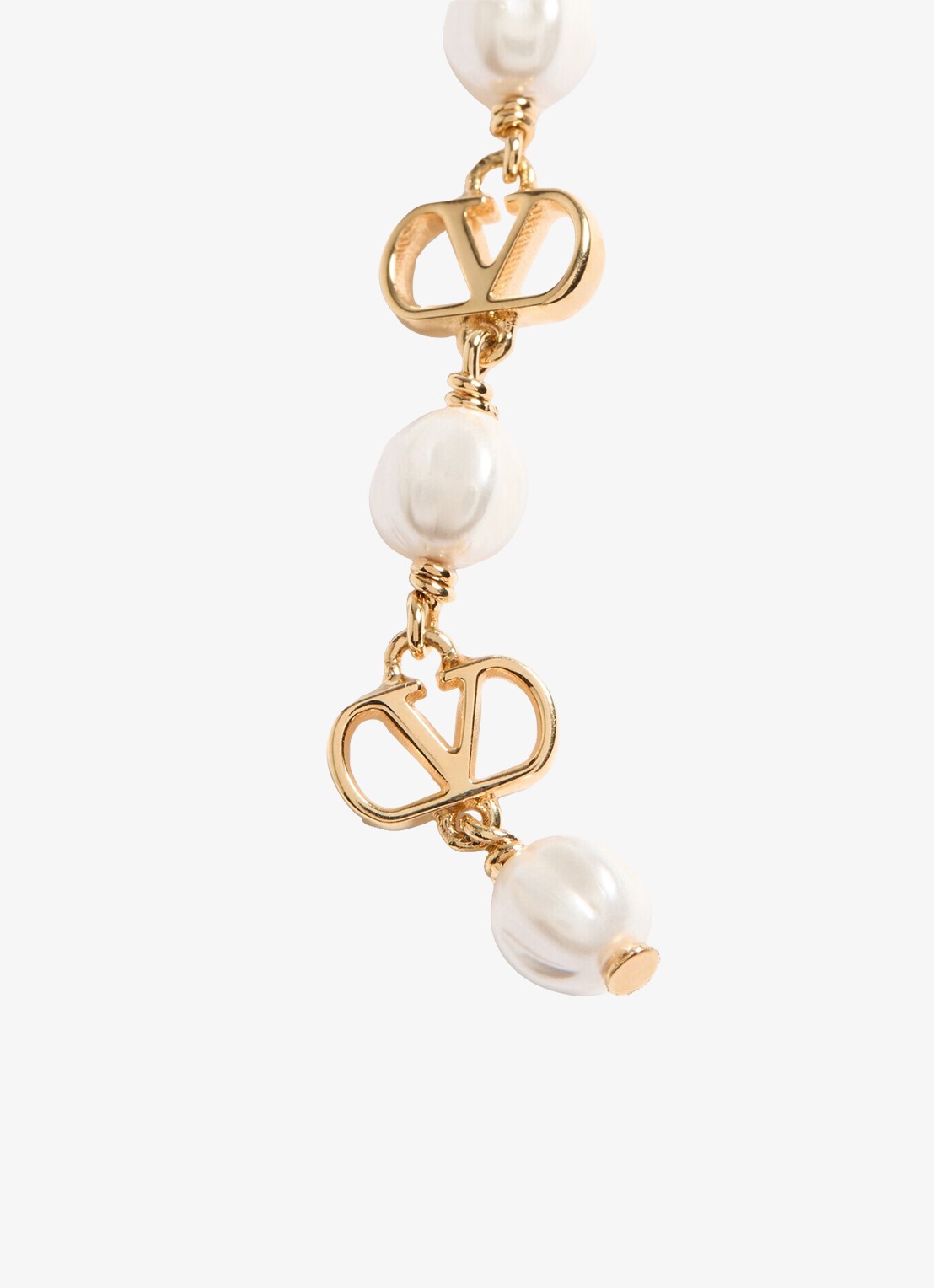 Valentino Garavani VLogo Signature oorhangers met logo - detail 3 goud
