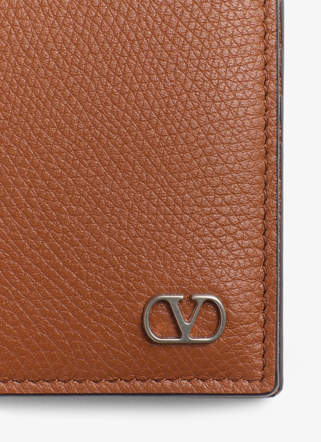 Valentino Garavani VLogo Signature portemonnee van kalfsleer - detail 5 bruin