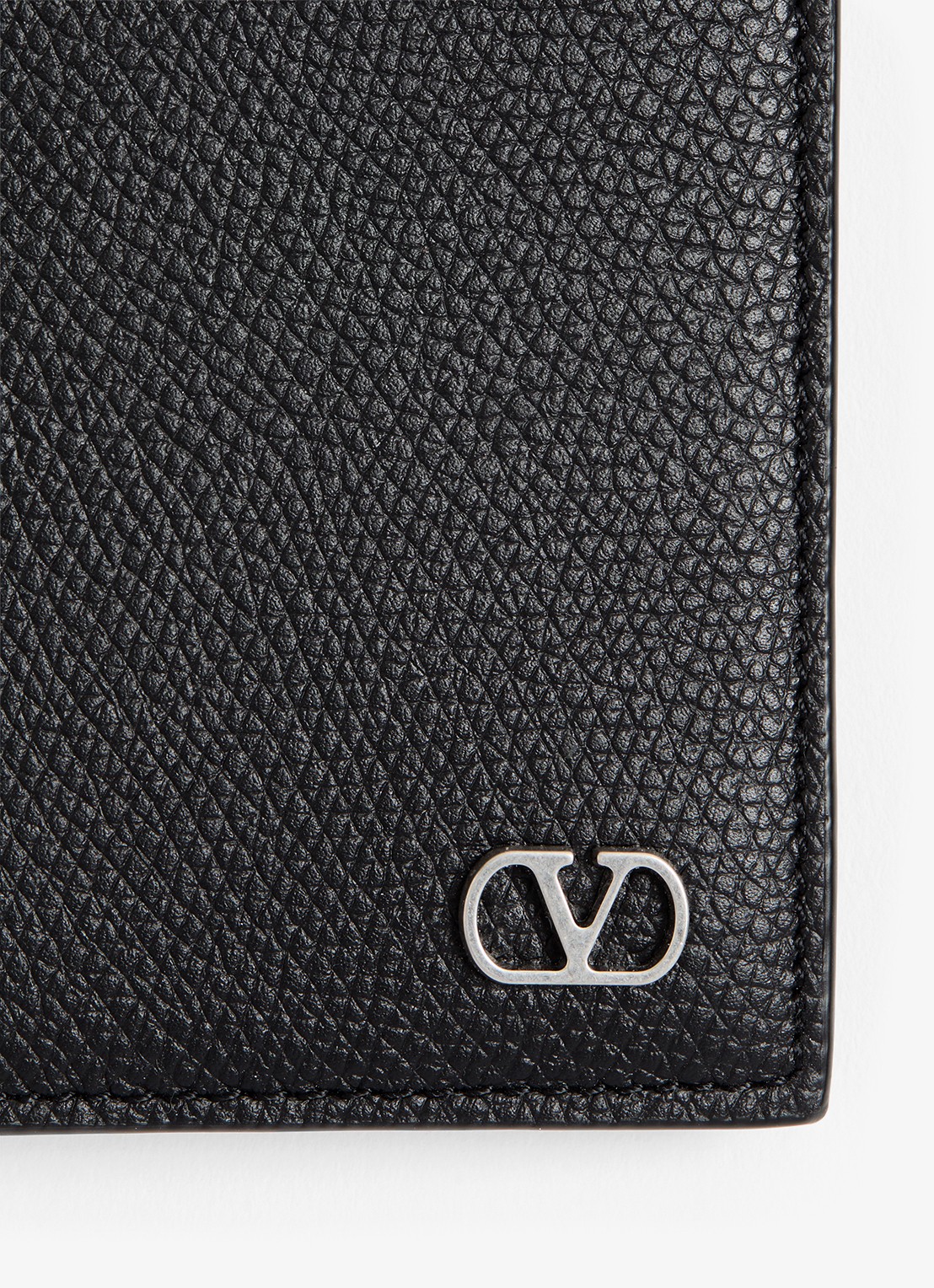 Valentino Garavani VLogo Signature portemonnee van kalfsleer - detail 5 zwart