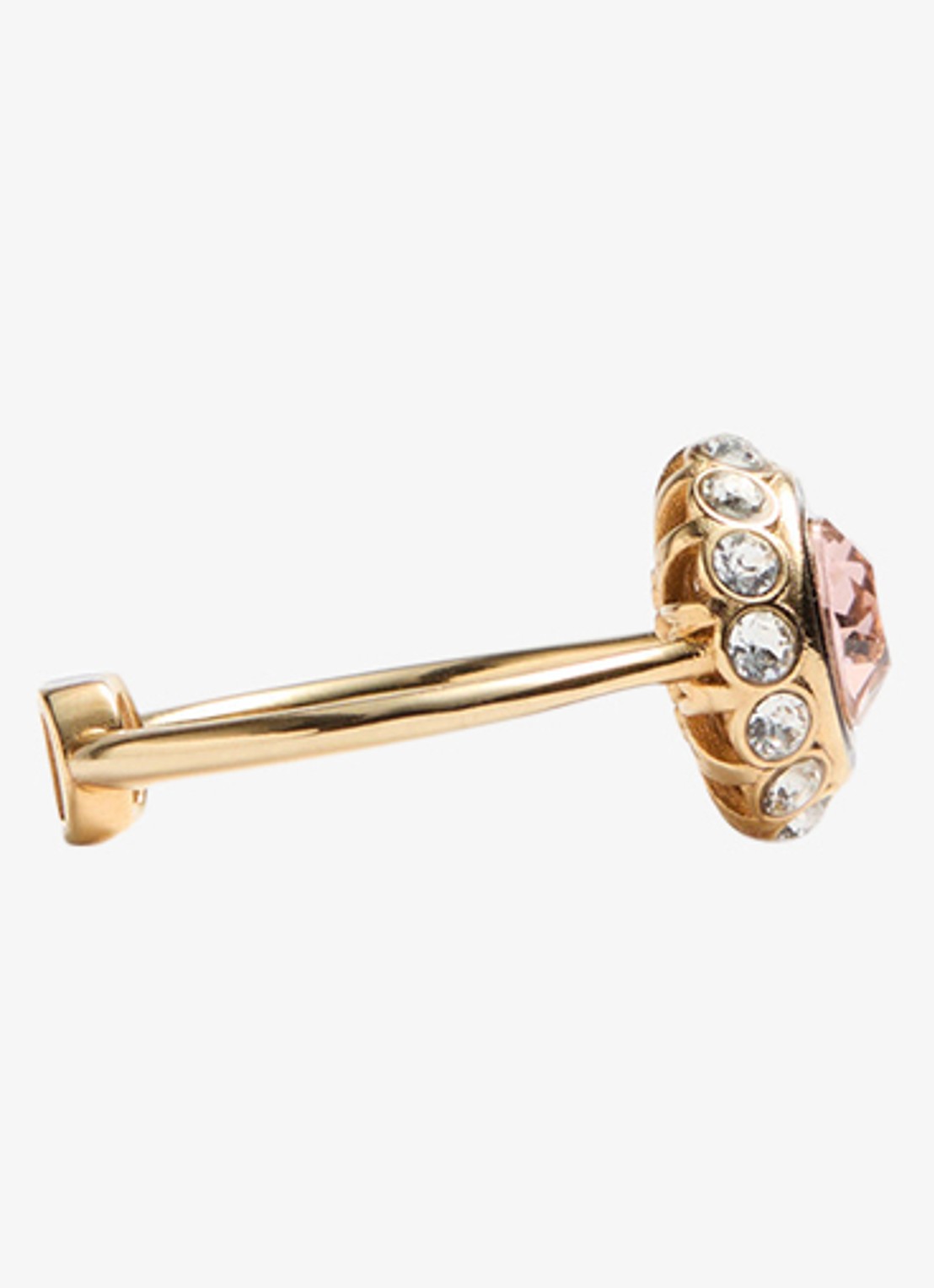 Valentino Garavani VLogo Signature ring met kristal - detail 4 goud