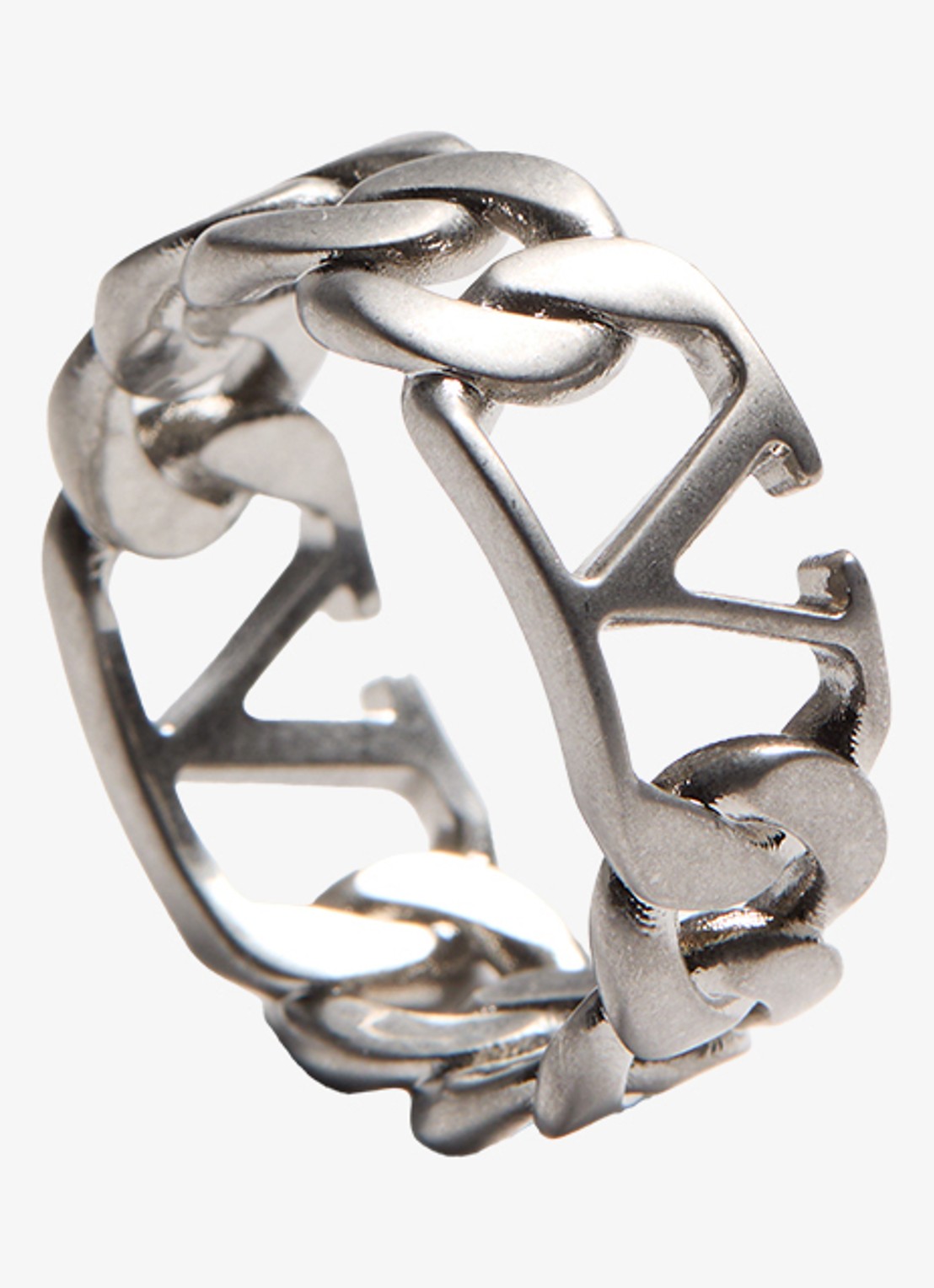 Valentino Garavani VLogo Signature ring met logo - detail 4 zilver