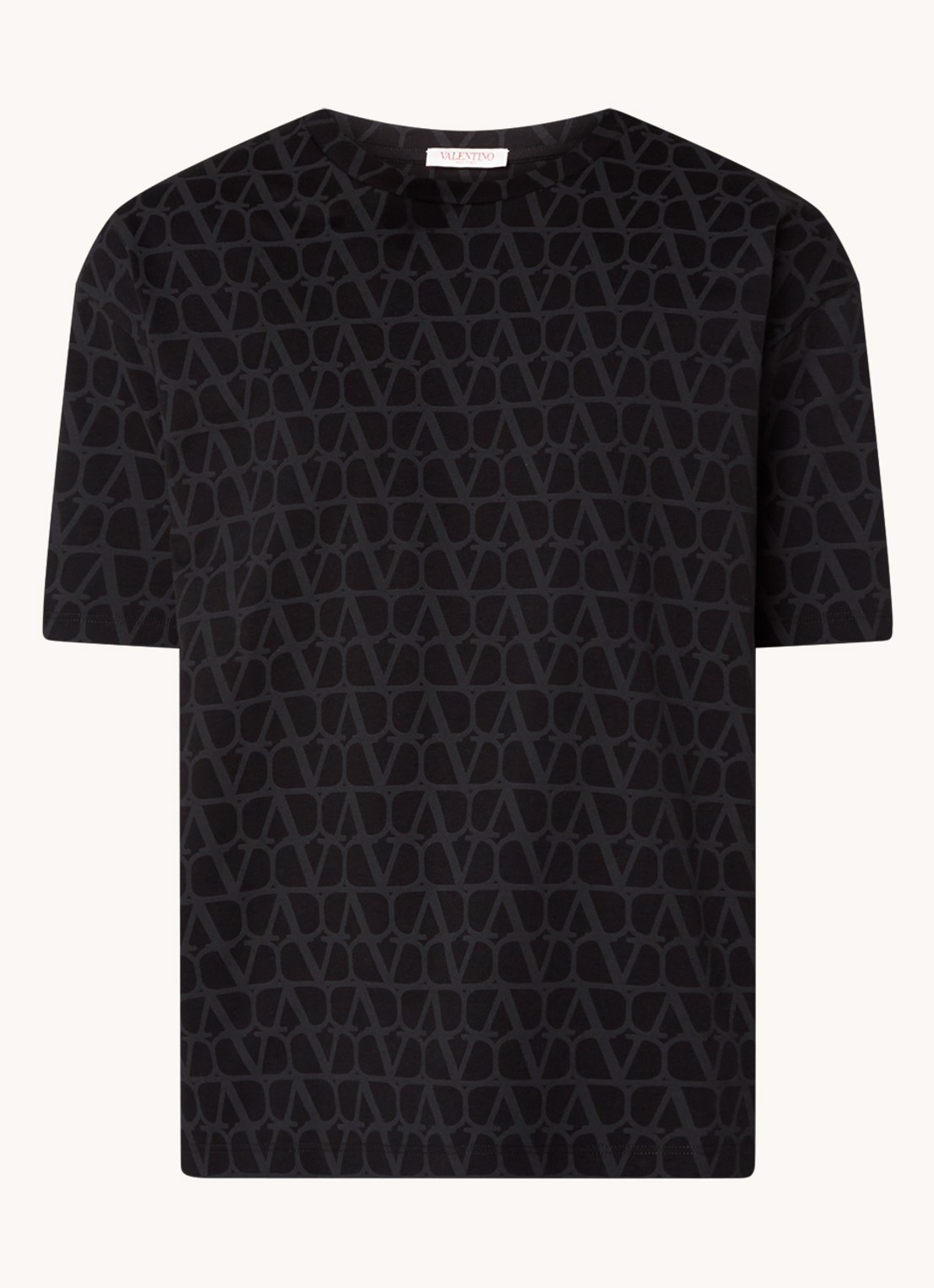 Valentino Iconographe T-shirt met logoprint - voorkant 4 zwart