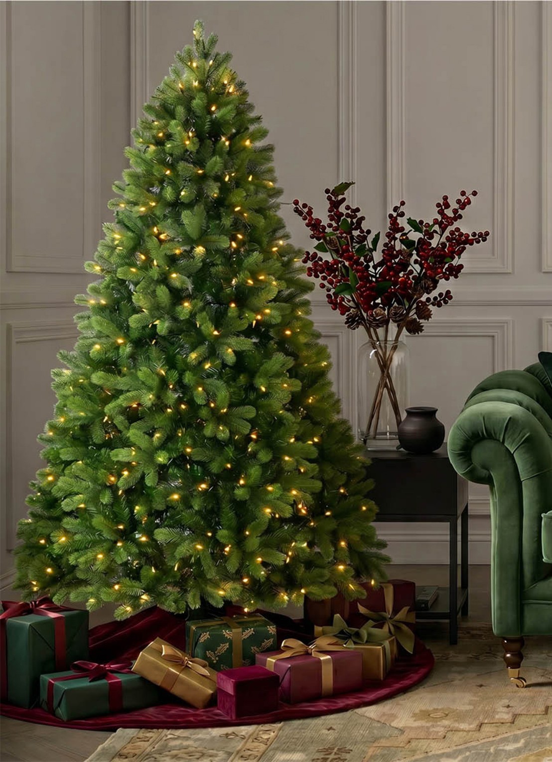 Van Der Gucht Feel Real® Bayberry® kunstkerstboom 183 cm - detail 2 groen